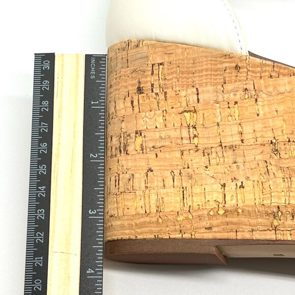 Splendid Womens Size 10M‎ Travis White Cork Platforms Sandals Shoes - Picture 12 of 14